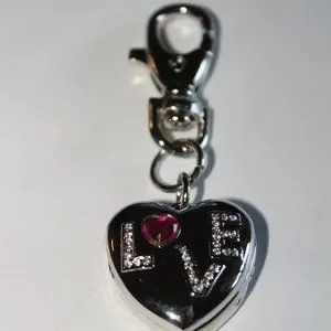 Xhilaration Stainless Steel Covered Clip Digital Key Chain Watch